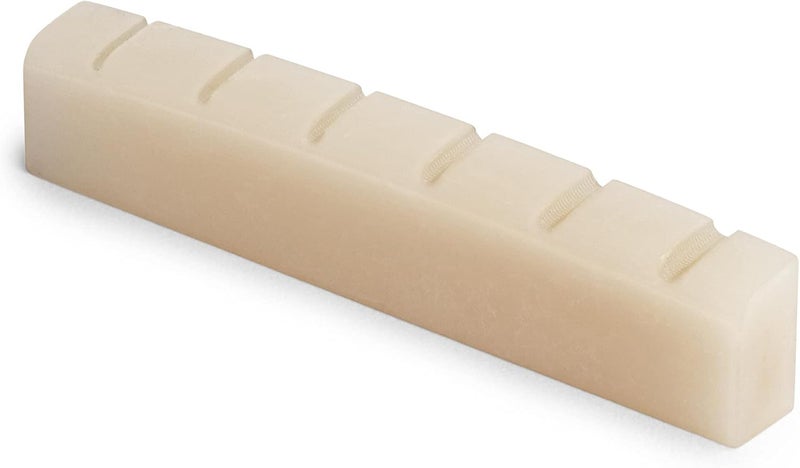 StewMac Store Slotted Unbleached Bone Nut, For Gibson, standard string spread - Image 1